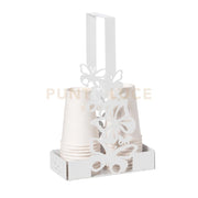 Porta bicchieri Farfalloso Bianco marmo