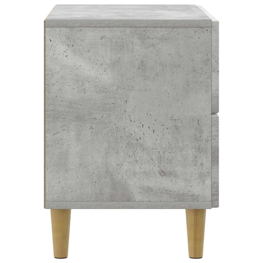Armadio da Notte con cassetto Grigio Cemento 62 x 34,5 x 48 cm