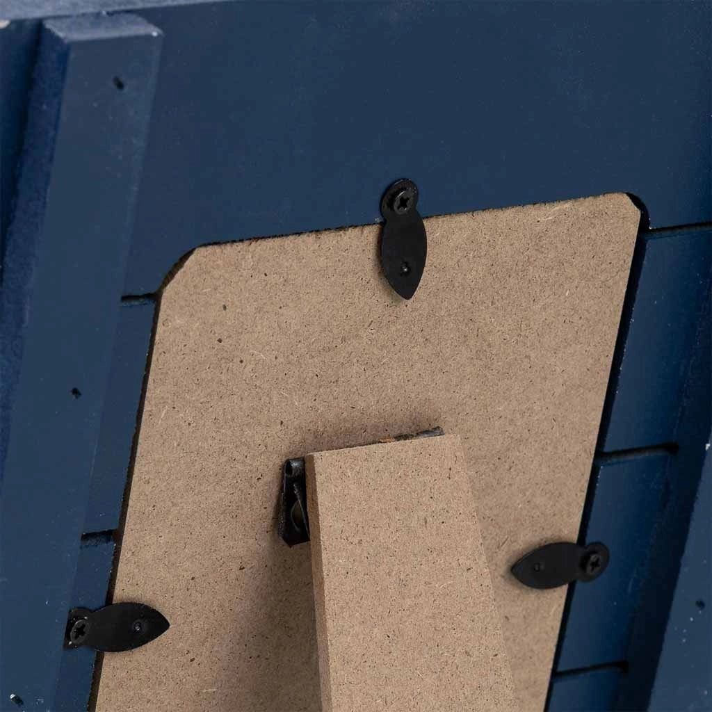 Cornice portafoto in legno blu, 18,5x3x21 cm