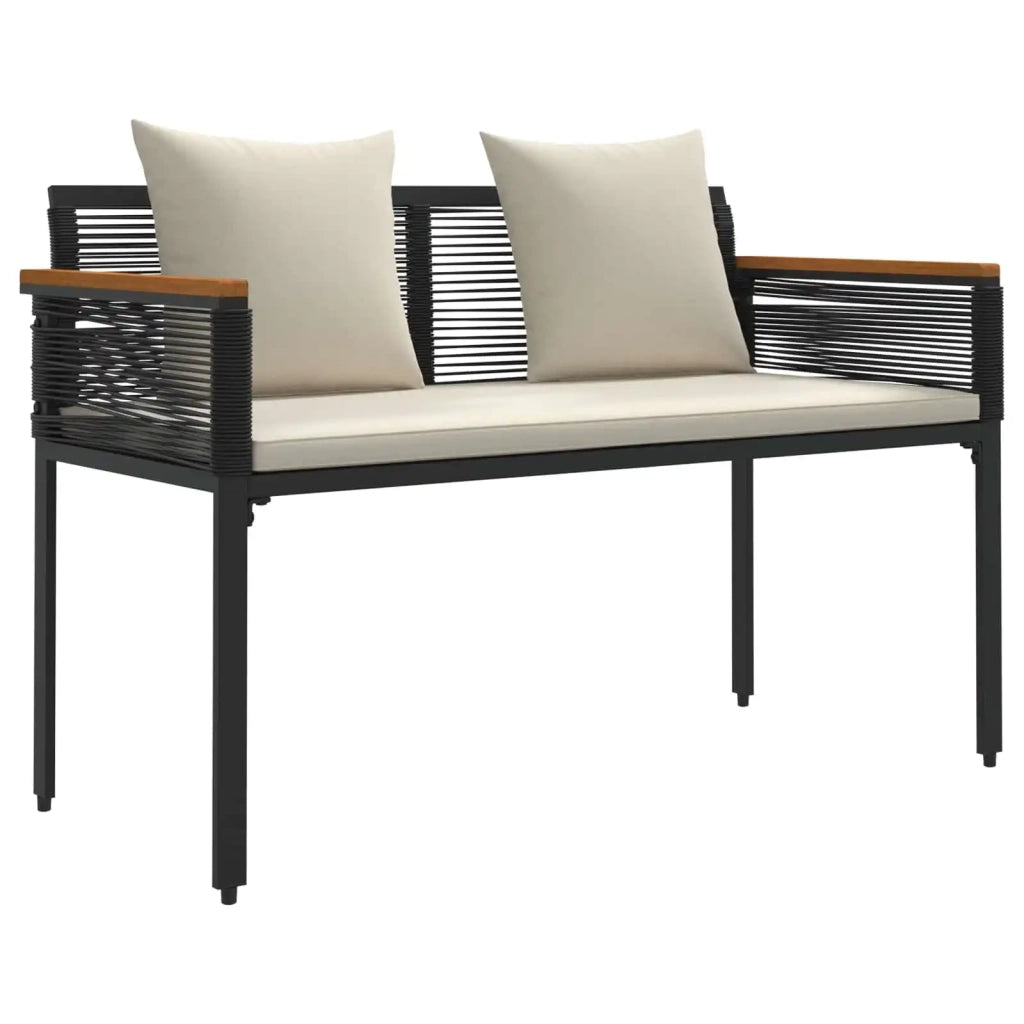 Set di Mobili da Esterno Nero e Bianco Crema polyrattan 42025226