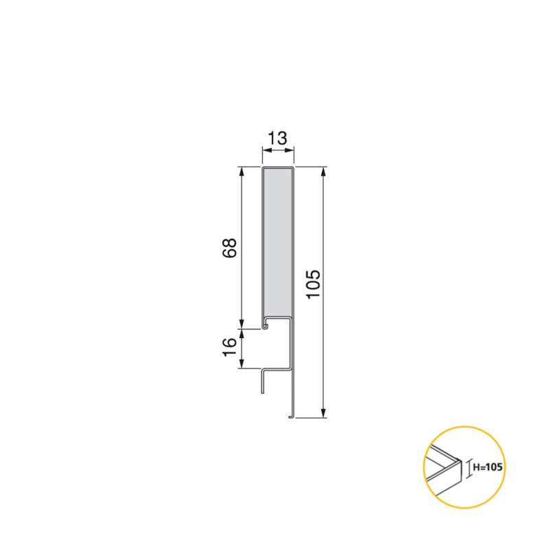 Cassetto esterno Concept 30kg, altezza 138mm, profondità 300mm, Acciaio, Verniciato bianco