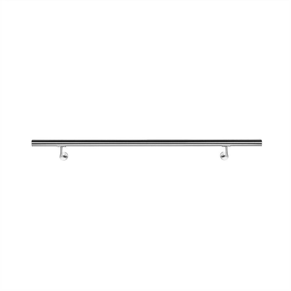 Kit corrimano da parete per scale da 100 cm acciaio raffinato 16_0000698