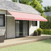 Tessuto Ricambio per Mantovana da Tenda Righe Rosse Bianche 5 m 367802