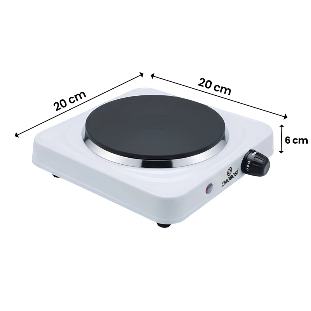 Piastra elettrica 1000W 5 Livelli di Temperatura Bianco Avizar