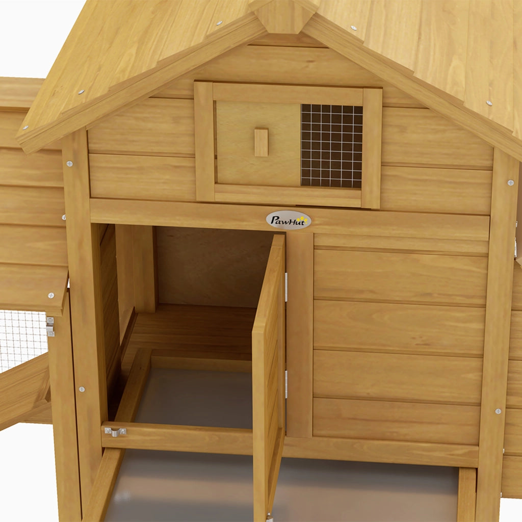 Pollaio in Legno per 2 Galline con Recinzione e Nido ¨C zephmum ¨C 151.5x54x87cm