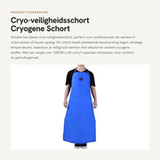 Cryoveiligheidschort con Temperatura Ultrabassa - Attrezzatura di Sicurezza Cryogenica - Schort Protettivo da Azoto - Conservazione a Basso Tasso - 100CM - Tre Strati di Materiales di Isolamento - Schort di Sicurezza