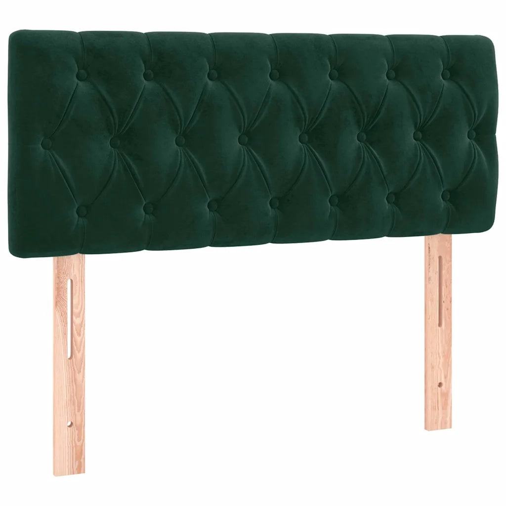 Testiera-Testata-Testiera Decorativa Verde scuro 90x7x78/88 cm in Velluto