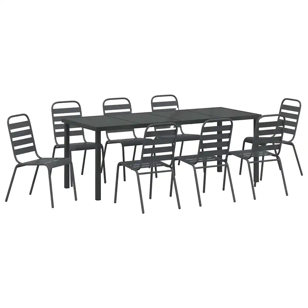 Set da Pranzo per Giardino 9 pcs Antracite 3379302