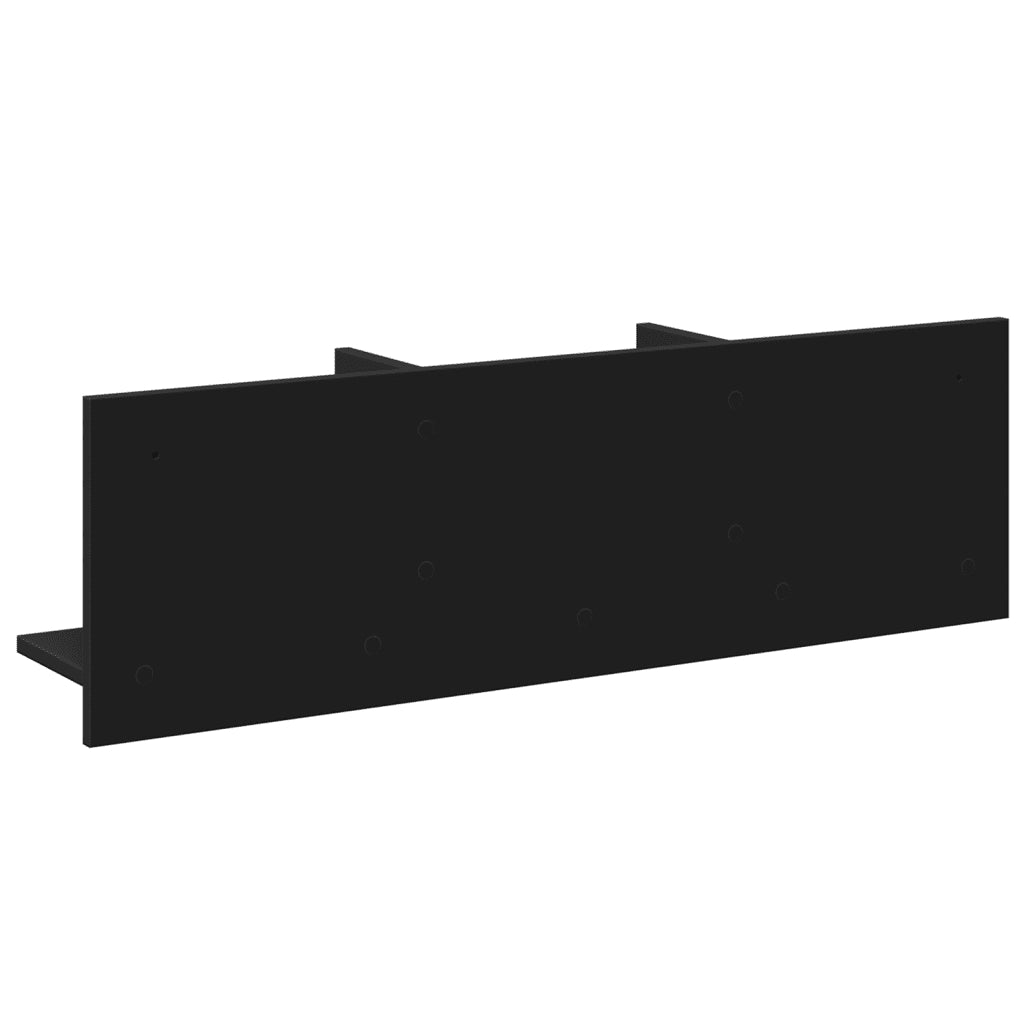 Armadietto a Muro | Mobile a Parete 100x16,5x30 cm Nero in Truciolato