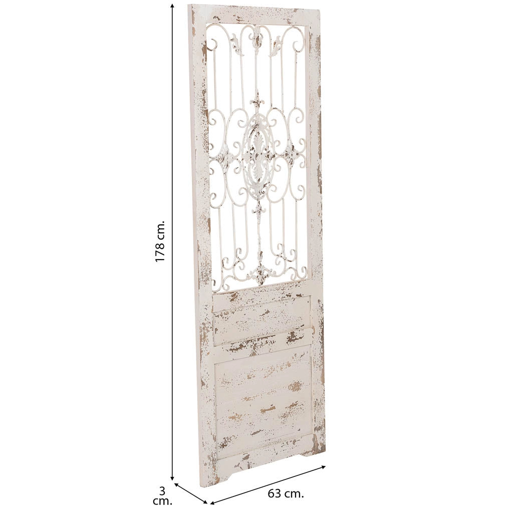Anta in legno anticato bianco 68x3x178h cm
