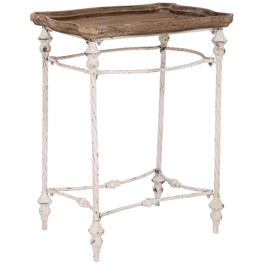 Tavolino laterale in legno marrone, 65x45x83 cm (altezza)