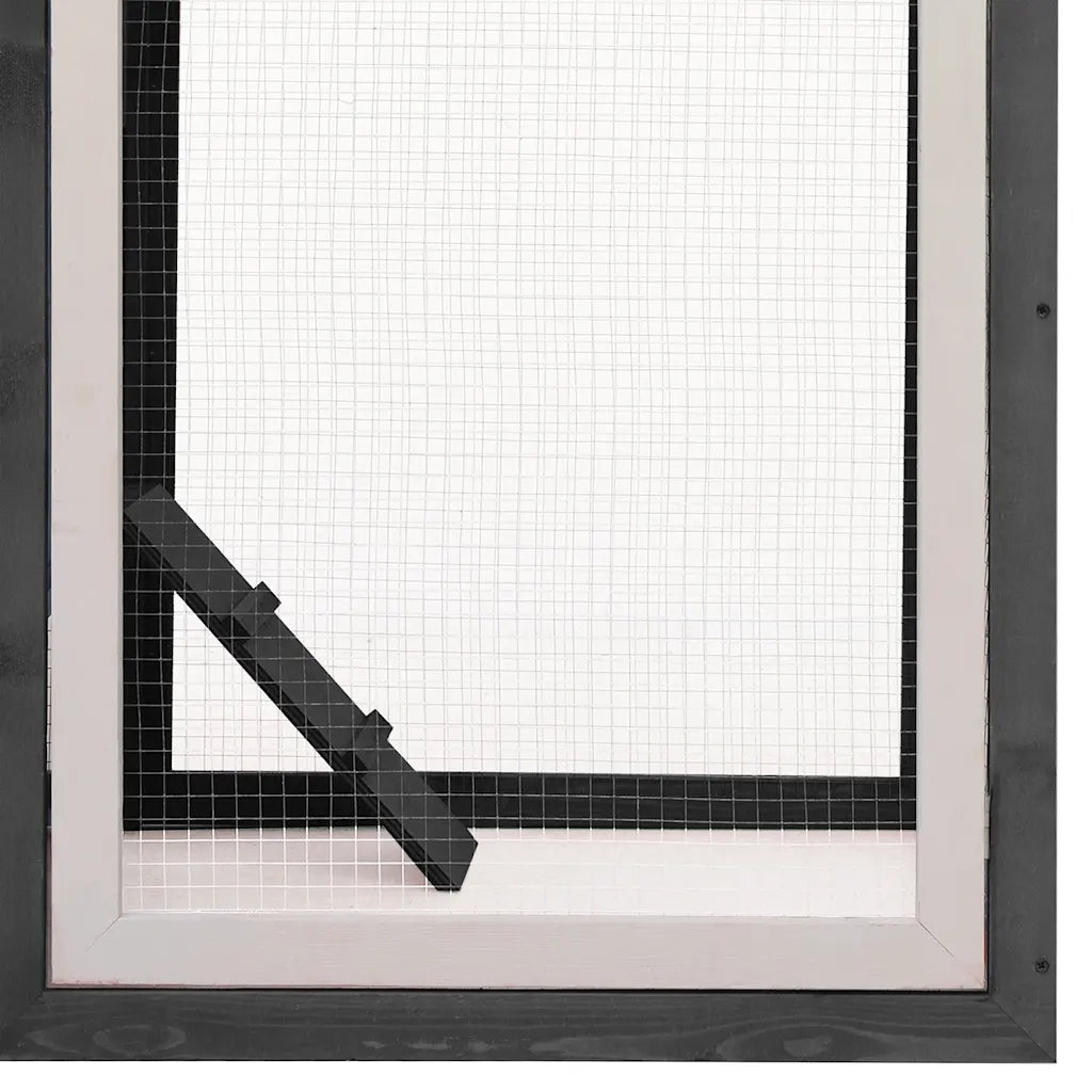 Pollaio Grigio 170x81x110cm in Legno Massello di Pino e Abete  cod mxl 41395