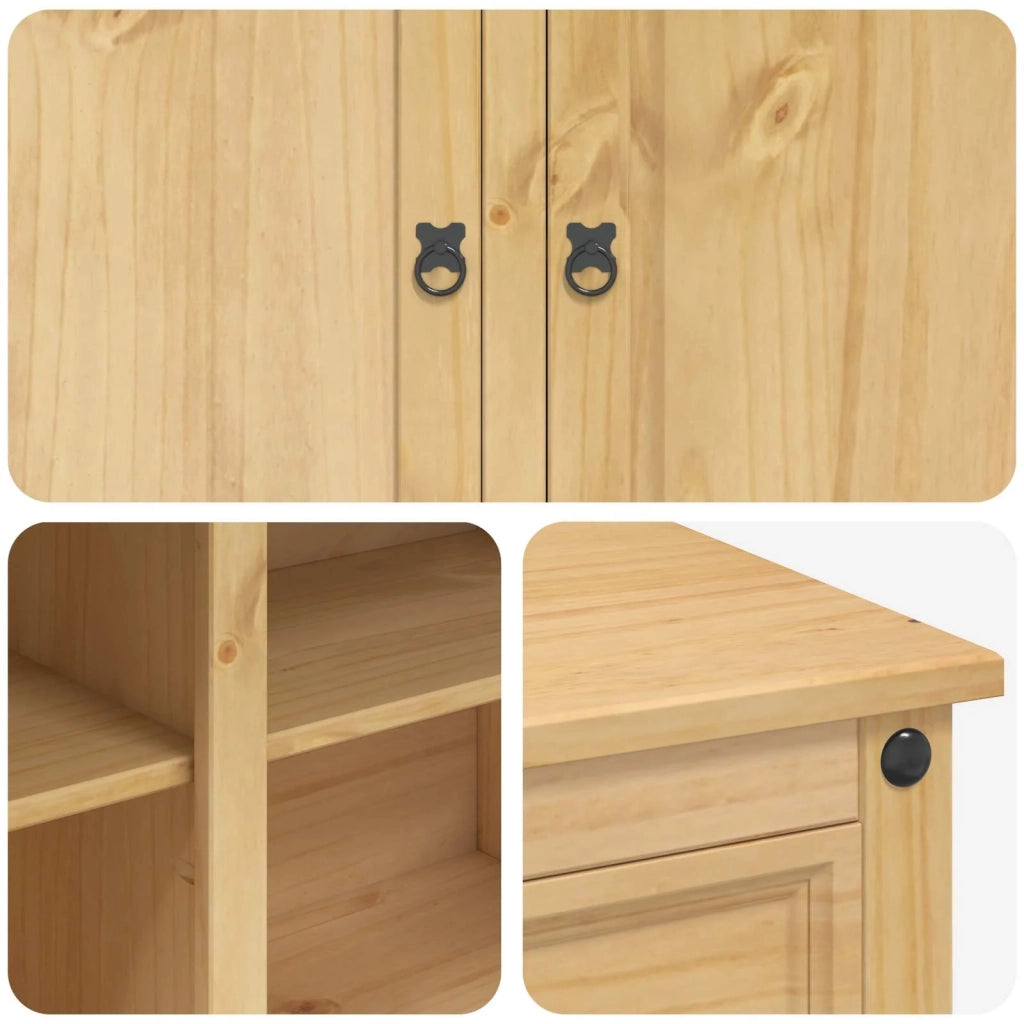 Carrello da Cucina 2 pcs Cera di Miele 112 x 70 x 91,5 cm