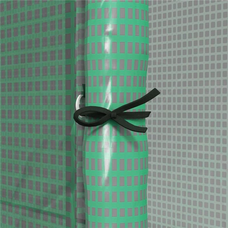 SERRA DA GIARDINO A MURO CON 2 PORTE AVVOLGIBILI E COPERTURA IN PE ANTI UV, 200X80X200CM, VERDE