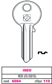 Silca CHIAVE ASC IE6 (G.VAC 3) ISEO 100.00 pz