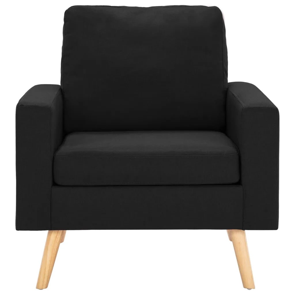 Set Divani 2 pz in Tessuto Nero 3056623