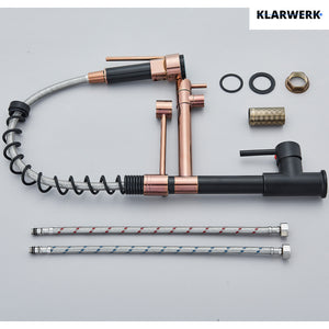 Bjorn | Rubinetto cucina Gastronomy rosegold Due docce | Rubinetto cucina professionale acciaio inossidabile | Ristorante doppio lavello