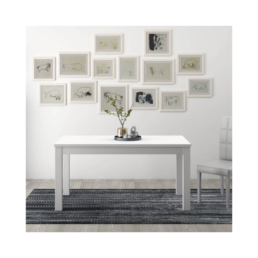 Tavolo allungabile Empoli 160x90 colore bianco frassinato