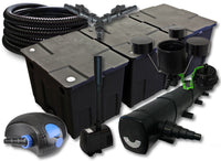 set per laghetti filtro 90000l Chiarificatore 72W Pompa 100W Tubo 25m Skimmer Pompa fontana
