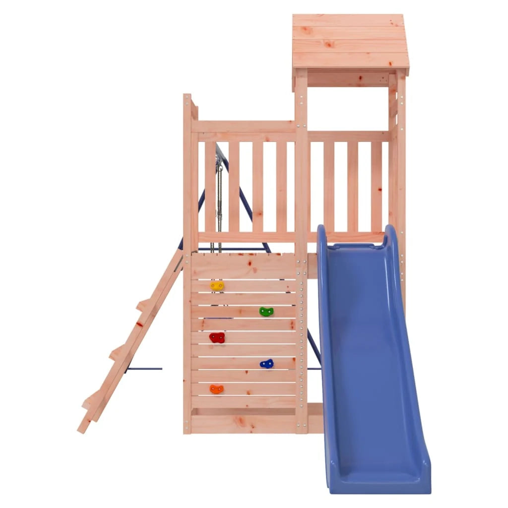 Area giochi all'aperto con struttura per arrampicata altalene scivolo e robuste strutture per arrampicata  attrezzatura da gioco da giardino 505 x 186 x 214 cm legno massello di abete Douglas 02_0004723