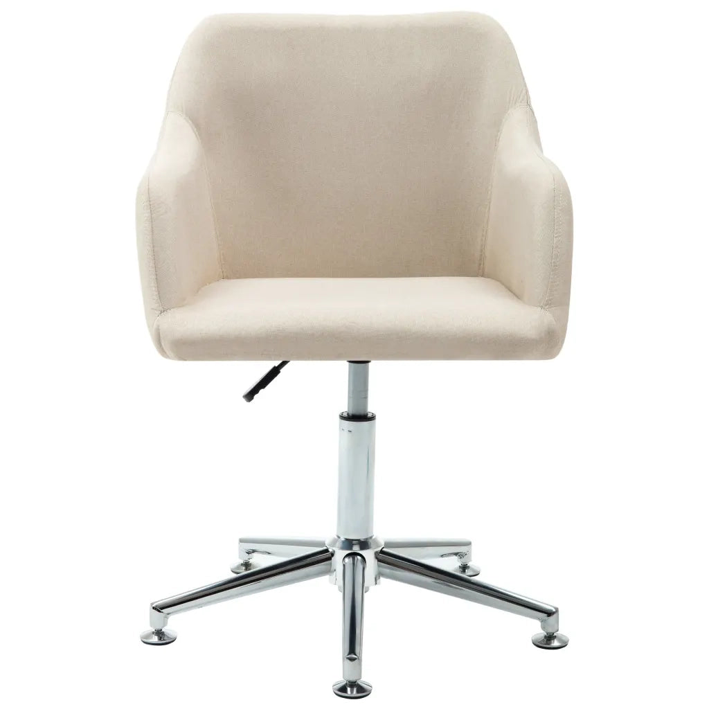 Sedie da Pranzo Girevoli 2 pz Crema in Tessuto  cod mxl 68135