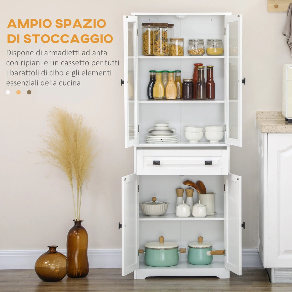 Credenza da Cucina ¨C zephmum ¨C Bianco 60x30x160cm