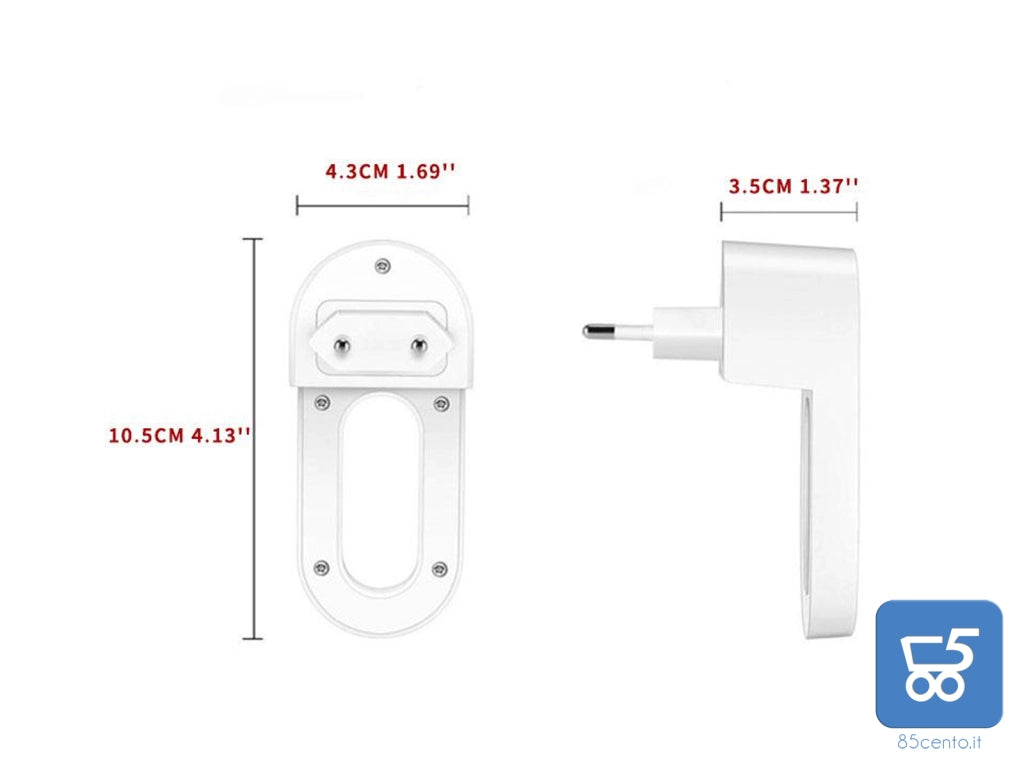 2 lampade luce notturna a Led sensore crepuscolare luce bianca calda 100-240V 0.7W spina italiana per camera da letto corridoio armadio