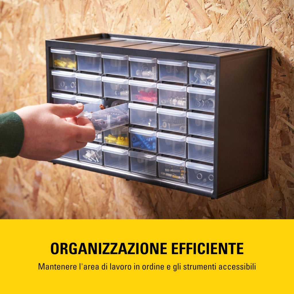 Cassettiera Porta Minuteria 30 Cassetti Stanley 36,5 x 15,3 x 22 cm