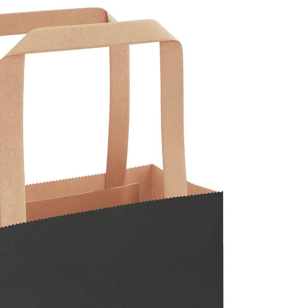 Sacchetti di Carta 250 pz con Manici Neri 32x17x44 cm 4101874