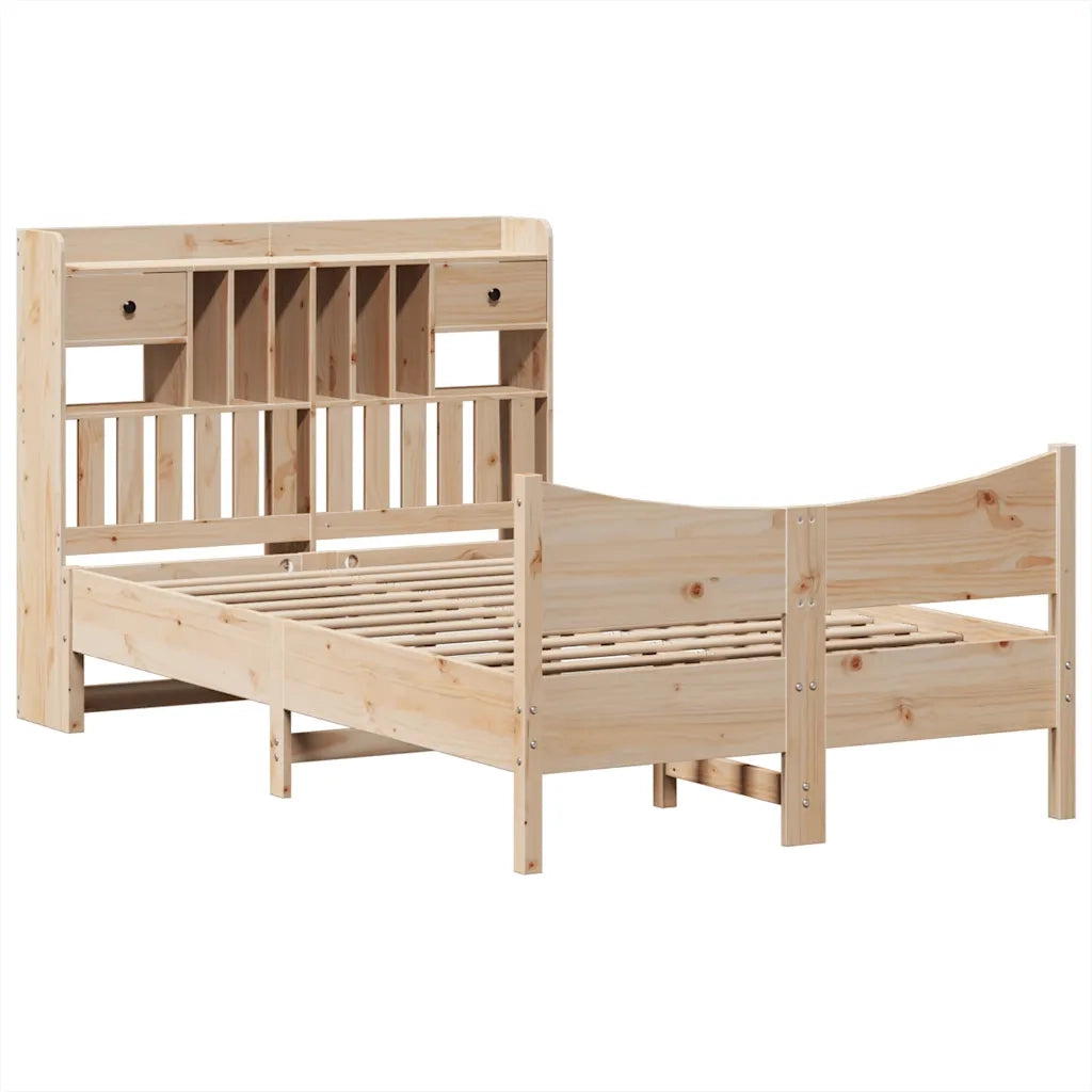 Letto senza Materasso 135x190 cm in Legno Massello di Pino