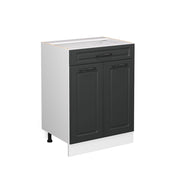 Vicco Mobiletto base per cucina Antracite casa di campagna 60 cm con cassetto, senza piano di lavoro