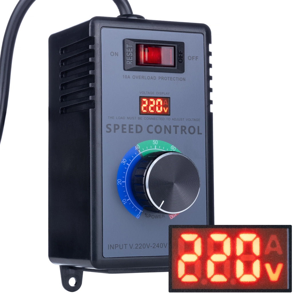 Regolatore di Tensione 4000W – Controllo Preciso 0-240V AC | Display Tensione, Interruttore On/Off