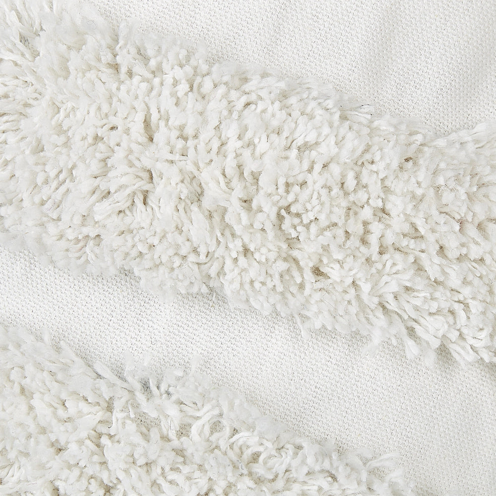 Set di 2 cuscini per bambini in cotone bianco a forma di croissant con motivo uniforme 40 x 25 cm cameretta camera da letto