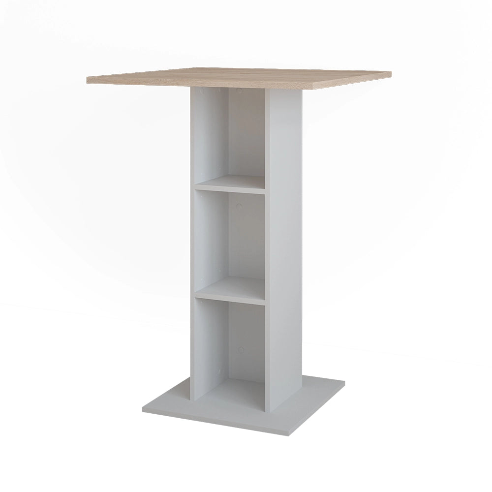 Vicco Tavolo da bar Bianco/Sonoma 75 x 75 cm