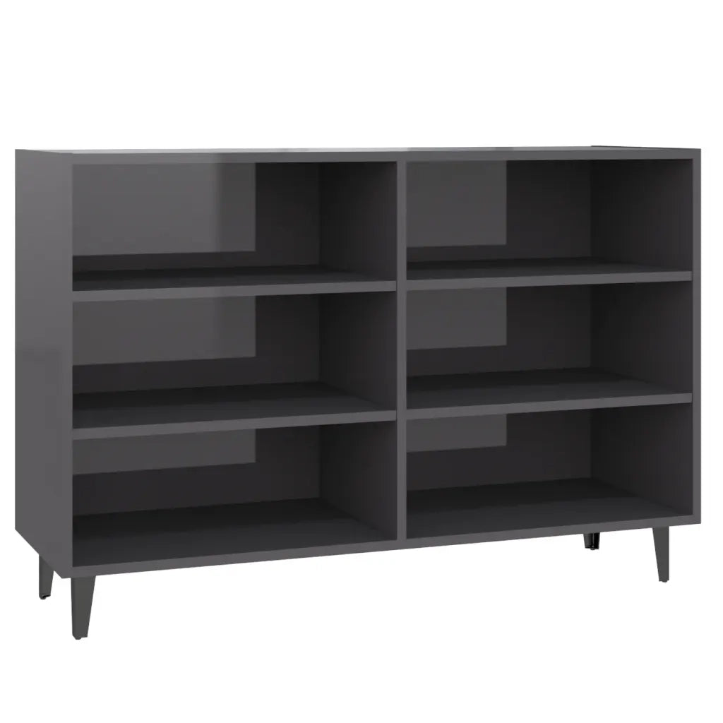 Credenza Grigio Lucido 103,5x35x70 cm in Truciolato cod mxl 18612