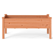 Fioriera rialzata in legno di abete-Kit di legno per giardino per verdure erbe e fiori 120x43,5x51cm Marrone