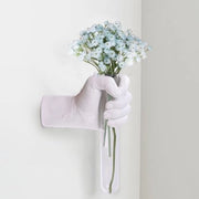 Decorazione per Parete a Forma di Mano con Porta Fiori
