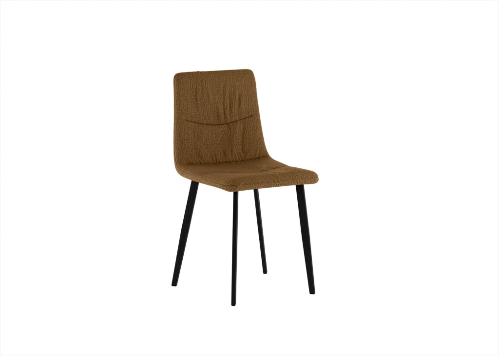 Set 4 Sedie Ariel 46x55x87,5 cm in Tessuto Easy-Clean Marrone