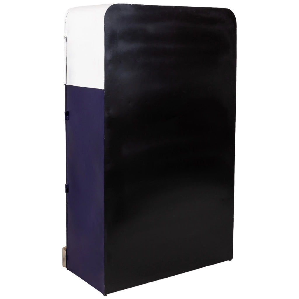 Armadio furgone in legno e metallo blu 90x53x150h