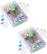 Spillini 200 pezzi - Fiore farfalla - Accessori - Creativo - Ricamo - Decorazione