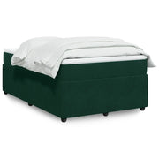 Giroletto a Molle con Materasso Verde Scuro 120x190 cm Velluto