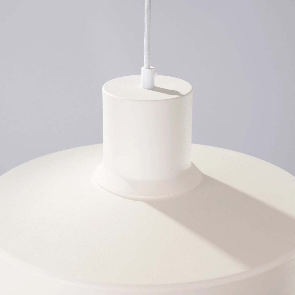 Lampada a sospensione BILO in acciaio beige E27 moderna rotonda 35x120cm
