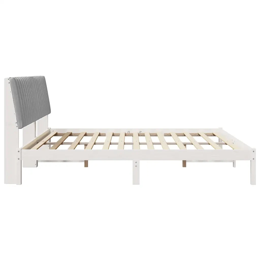Struttura del letto Bianco 200 x 200 cm Pino massello 3394402