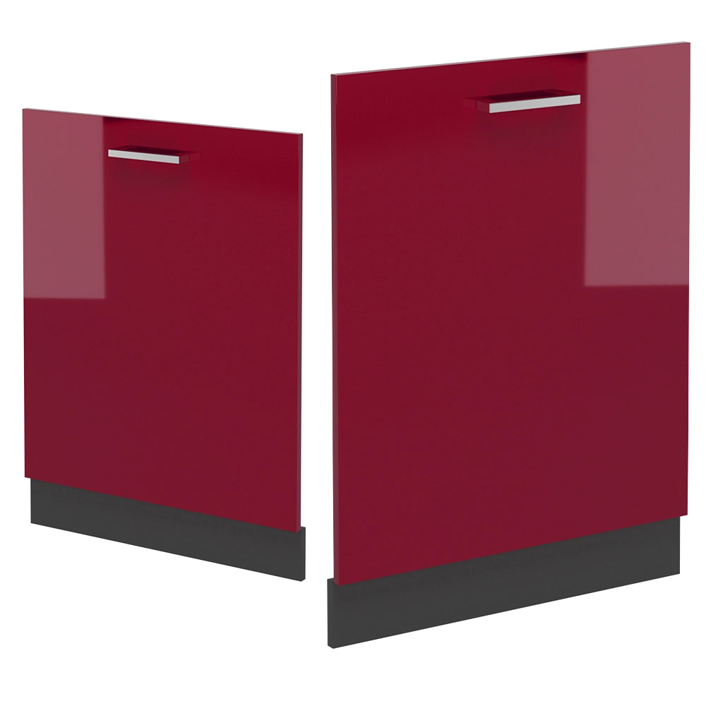 Pannello frontale della lavastoviglie R-Line Rosso lucido/Antracite 60 cm, PL Antracite Vicco