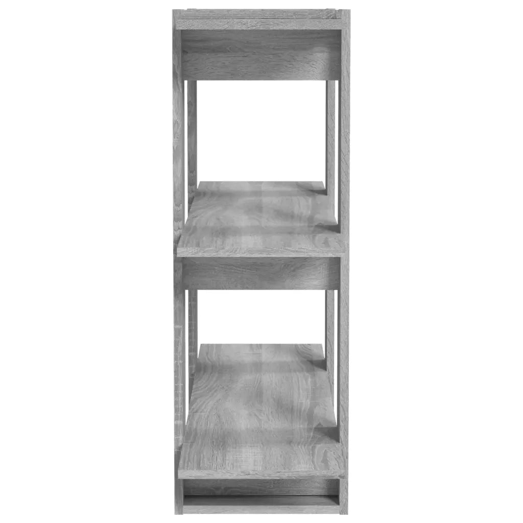 Libreria Divisorio-Scaffale per Libri-Mobile di Stoccaggio Grigio Sonoma 80x30x87 cm