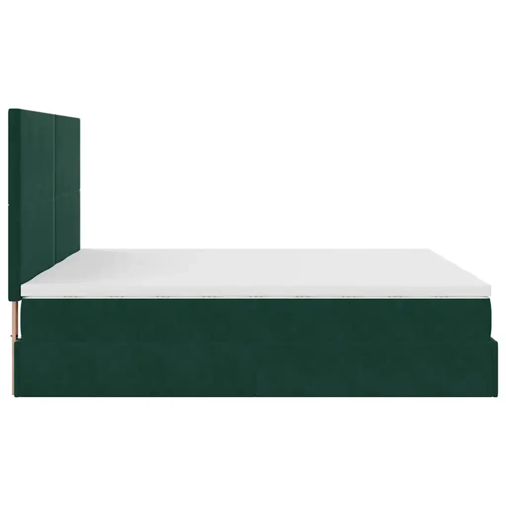 vidaXL Struttura Letto Pouf con Materassi 160x200 cm Velluto