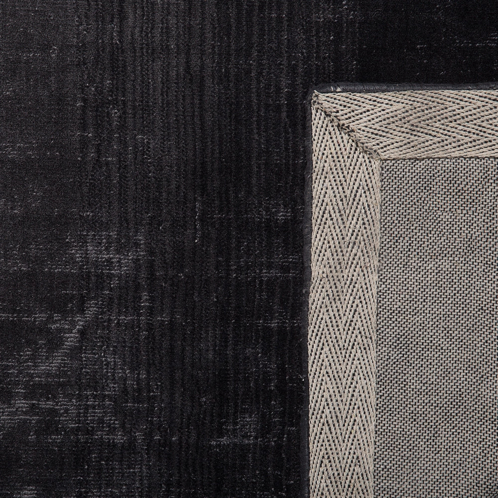 Tappeto Grigio con Nero 160 x 230 cm Effetto Ombre Viscosa Soggiorno Moderno
