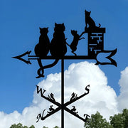Decorazione per Giardino in Acciaio con Motivo Animale - Ornamento per Terrazze e Cortili Interni - Nido per Gatti