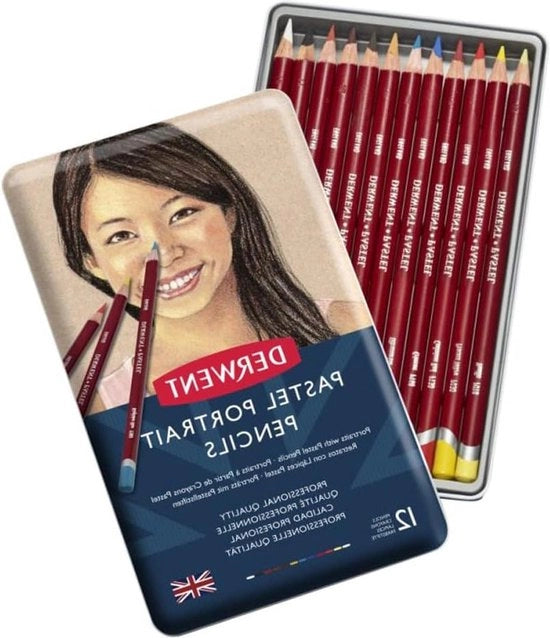 Set di 12 Pastello a Colori Pastello per Arte del Profilo - Qualità Professionale
