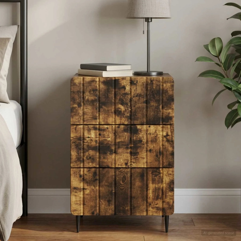 Armadio da Notte con cassetto Rovere Fumo 43x 41 x 68 cm 894330
